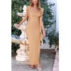 imagePRETTYGARDEN Womens 2026 Summer Wedding Guest Dress Sleeveless Ruffle Formal Cocktail Party Maxi Bodycon DressesApricot