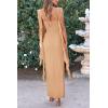 imagePRETTYGARDEN Womens 2026 Summer Wedding Guest Dress Sleeveless Ruffle Formal Cocktail Party Maxi Bodycon DressesApricot