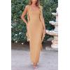 imagePRETTYGARDEN Womens 2026 Summer Wedding Guest Dress Sleeveless Ruffle Formal Cocktail Party Maxi Bodycon DressesApricot