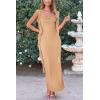 imagePRETTYGARDEN Womens 2026 Summer Wedding Guest Dress Sleeveless Ruffle Formal Cocktail Party Maxi Bodycon DressesApricot