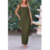 imagePRETTYGARDEN Womens 2026 Summer Wedding Guest Dress Sleeveless Ruffle Formal Cocktail Party Maxi Bodycon DressesArmy Green