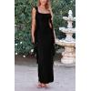 imagePRETTYGARDEN Womens 2026 Summer Wedding Guest Dress Sleeveless Ruffle Formal Cocktail Party Maxi Bodycon DressesBlack