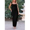 imagePRETTYGARDEN Womens 2026 Summer Wedding Guest Dress Sleeveless Ruffle Formal Cocktail Party Maxi Bodycon DressesBlack
