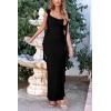 imagePRETTYGARDEN Womens 2026 Summer Wedding Guest Dress Sleeveless Ruffle Formal Cocktail Party Maxi Bodycon DressesBlack