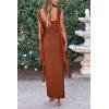 imagePRETTYGARDEN Womens 2026 Summer Wedding Guest Dress Sleeveless Ruffle Formal Cocktail Party Maxi Bodycon DressesCaramel