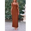 imagePRETTYGARDEN Womens 2026 Summer Wedding Guest Dress Sleeveless Ruffle Formal Cocktail Party Maxi Bodycon DressesCaramel