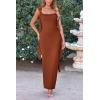 imagePRETTYGARDEN Womens 2026 Summer Wedding Guest Dress Sleeveless Ruffle Formal Cocktail Party Maxi Bodycon DressesCaramel