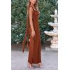 imagePRETTYGARDEN Womens 2026 Summer Wedding Guest Dress Sleeveless Ruffle Formal Cocktail Party Maxi Bodycon DressesCaramel