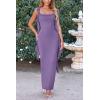imagePRETTYGARDEN Womens 2026 Summer Wedding Guest Dress Sleeveless Ruffle Formal Cocktail Party Maxi Bodycon DressesDusty Violet