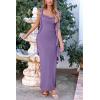 imagePRETTYGARDEN Womens 2026 Summer Wedding Guest Dress Sleeveless Ruffle Formal Cocktail Party Maxi Bodycon DressesDusty Violet