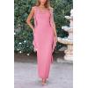 imagePRETTYGARDEN Womens 2026 Summer Wedding Guest Dress Sleeveless Ruffle Formal Cocktail Party Maxi Bodycon DressesPink