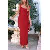imagePRETTYGARDEN Womens 2026 Summer Wedding Guest Dress Sleeveless Ruffle Formal Cocktail Party Maxi Bodycon DressesRed