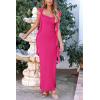 imagePRETTYGARDEN Womens 2026 Summer Wedding Guest Dress Sleeveless Ruffle Formal Cocktail Party Maxi Bodycon DressesRose Red