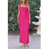 imagePRETTYGARDEN Womens 2026 Summer Wedding Guest Dress Sleeveless Ruffle Formal Cocktail Party Maxi Bodycon DressesRose Red