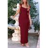 imagePRETTYGARDEN Womens 2026 Summer Wedding Guest Dress Sleeveless Ruffle Formal Cocktail Party Maxi Bodycon DressesWine Red