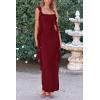 imagePRETTYGARDEN Womens 2026 Summer Wedding Guest Dress Sleeveless Ruffle Formal Cocktail Party Maxi Bodycon DressesWine Red