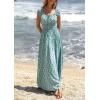 imagePRETTYGARDEN Womens Boho Maxi Dress 2026 Summer Cap Sleeve Long Flowy Beach Vacation Floral Sundresses Spring Resort WearGreen Pink Floral