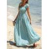 imagePRETTYGARDEN Womens Boho Maxi Dress 2026 Summer Cap Sleeve Long Flowy Beach Vacation Floral Sundresses Spring Resort WearGreen Pink Floral