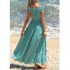 imagePRETTYGARDEN Womens Boho Maxi Dress 2026 Summer Cap Sleeve Long Flowy Beach Vacation Floral Sundresses Spring Resort WearGreen Pink Floral