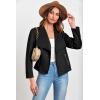 imagePRETTYGARDEN Womens Faux Suede Jackets 2026 Fashion Fall Clothes Long Sleeve Open Front Cropped Coat OutwearBlack