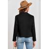 imagePRETTYGARDEN Womens Faux Suede Jackets 2026 Fashion Fall Clothes Long Sleeve Open Front Cropped Coat OutwearBlack