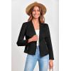 imagePRETTYGARDEN Womens Faux Suede Jackets 2026 Fashion Fall Clothes Long Sleeve Open Front Cropped Coat OutwearBlack