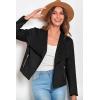imagePRETTYGARDEN Womens Faux Suede Jackets 2026 Fashion Fall Clothes Long Sleeve Open Front Cropped Coat OutwearBlack