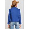 imagePRETTYGARDEN Womens Faux Suede Jackets 2026 Fashion Fall Clothes Long Sleeve Open Front Cropped Coat OutwearBlue