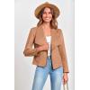 imagePRETTYGARDEN Womens Faux Suede Jackets 2026 Fashion Fall Clothes Long Sleeve Open Front Cropped Coat OutwearCamel