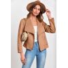 imagePRETTYGARDEN Womens Faux Suede Jackets 2026 Fashion Fall Clothes Long Sleeve Open Front Cropped Coat OutwearCamel