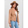 imagePRETTYGARDEN Womens Faux Suede Jackets 2026 Fashion Fall Clothes Long Sleeve Open Front Cropped Coat OutwearCamel