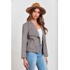 imagePRETTYGARDEN Womens Faux Suede Jackets 2026 Fashion Fall Clothes Long Sleeve Open Front Cropped Coat OutwearGrey