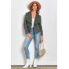 imagePRETTYGARDEN Womens Faux Suede Jackets 2026 Fashion Fall Clothes Long Sleeve Open Front Cropped Coat OutwearLight Green
