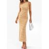 imagePRETTYGARDEN Womens Floral One Shoulder Maxi Dress 2026 Summer Spring Bodycon Ruched Side Slit Elegant Cocktail Party DressesKhaki