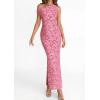 imagePRETTYGARDEN Womens Floral One Shoulder Maxi Dress 2026 Summer Spring Bodycon Ruched Side Slit Elegant Cocktail Party DressesPink