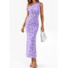 imagePRETTYGARDEN Womens Floral One Shoulder Maxi Dress 2026 Summer Spring Bodycon Ruched Side Slit Elegant Cocktail Party DressesPurple