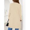 imagePRETTYGARDEN Womens Long Oversized Cardigans 2026 Fall Trendy Long Sleeve Open Front Chunky Sweater Knit Winter ClothingApricot