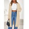 imagePRETTYGARDEN Womens Long Oversized Cardigans 2026 Fall Trendy Long Sleeve Open Front Chunky Sweater Knit Winter ClothingApricot