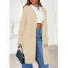 imagePRETTYGARDEN Womens Long Oversized Cardigans 2026 Fall Trendy Long Sleeve Open Front Chunky Sweater Knit Winter ClothingApricot