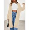 imagePRETTYGARDEN Womens Long Oversized Cardigans 2026 Fall Trendy Long Sleeve Open Front Chunky Sweater Knit Winter ClothingApricot