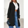 imagePRETTYGARDEN Womens Long Oversized Cardigans 2026 Fall Trendy Long Sleeve Open Front Chunky Sweater Knit Winter ClothingBlack