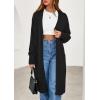 imagePRETTYGARDEN Womens Long Oversized Cardigans 2026 Fall Trendy Long Sleeve Open Front Chunky Sweater Knit Winter ClothingBlack