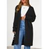 imagePRETTYGARDEN Womens Long Oversized Cardigans 2026 Fall Trendy Long Sleeve Open Front Chunky Sweater Knit Winter ClothingBlack