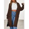 imagePRETTYGARDEN Womens Long Oversized Cardigans 2026 Fall Trendy Long Sleeve Open Front Chunky Sweater Knit Winter ClothingBrown