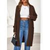 imagePRETTYGARDEN Womens Long Oversized Cardigans 2026 Fall Trendy Long Sleeve Open Front Chunky Sweater Knit Winter ClothingBrown