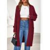 imagePRETTYGARDEN Womens Long Oversized Cardigans 2026 Fall Trendy Long Sleeve Open Front Chunky Sweater Knit Winter ClothingBurgundy