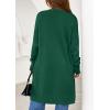 imagePRETTYGARDEN Womens Long Oversized Cardigans 2026 Fall Trendy Long Sleeve Open Front Chunky Sweater Knit Winter ClothingGreen