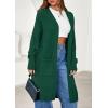 imagePRETTYGARDEN Womens Long Oversized Cardigans 2026 Fall Trendy Long Sleeve Open Front Chunky Sweater Knit Winter ClothingGreen