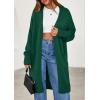 imagePRETTYGARDEN Womens Long Oversized Cardigans 2026 Fall Trendy Long Sleeve Open Front Chunky Sweater Knit Winter ClothingGreen