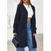 imagePRETTYGARDEN Womens Long Oversized Cardigans 2026 Fall Trendy Long Sleeve Open Front Chunky Sweater Knit Winter ClothingNavy
